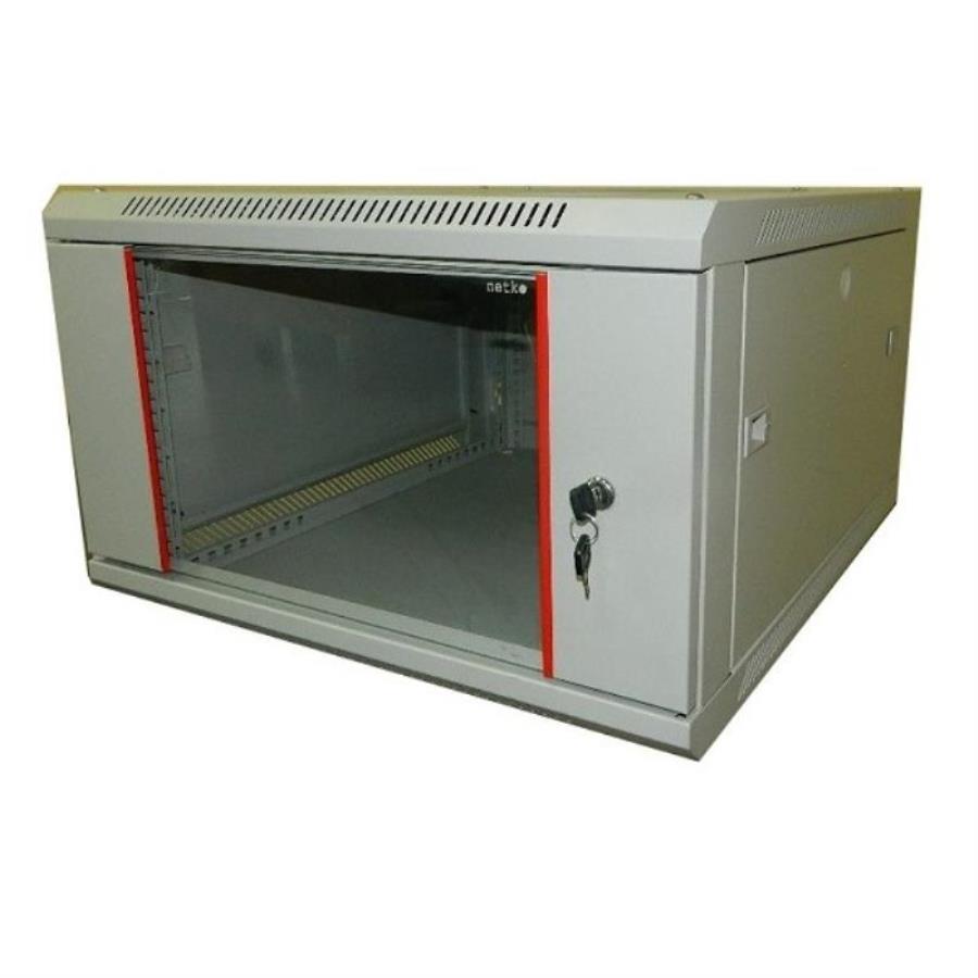 картинка Шкаф настенный 6U серия WM (600х650х370), разборный, серый Netko от магазина Интерком-НН