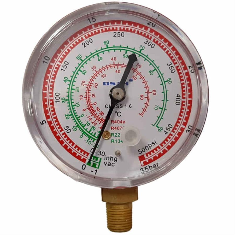 картинка DSZH WK-6805H манометр высокого давления 68мм для фреона  R22, R134A, R404A, R407C от магазина Интерком-НН