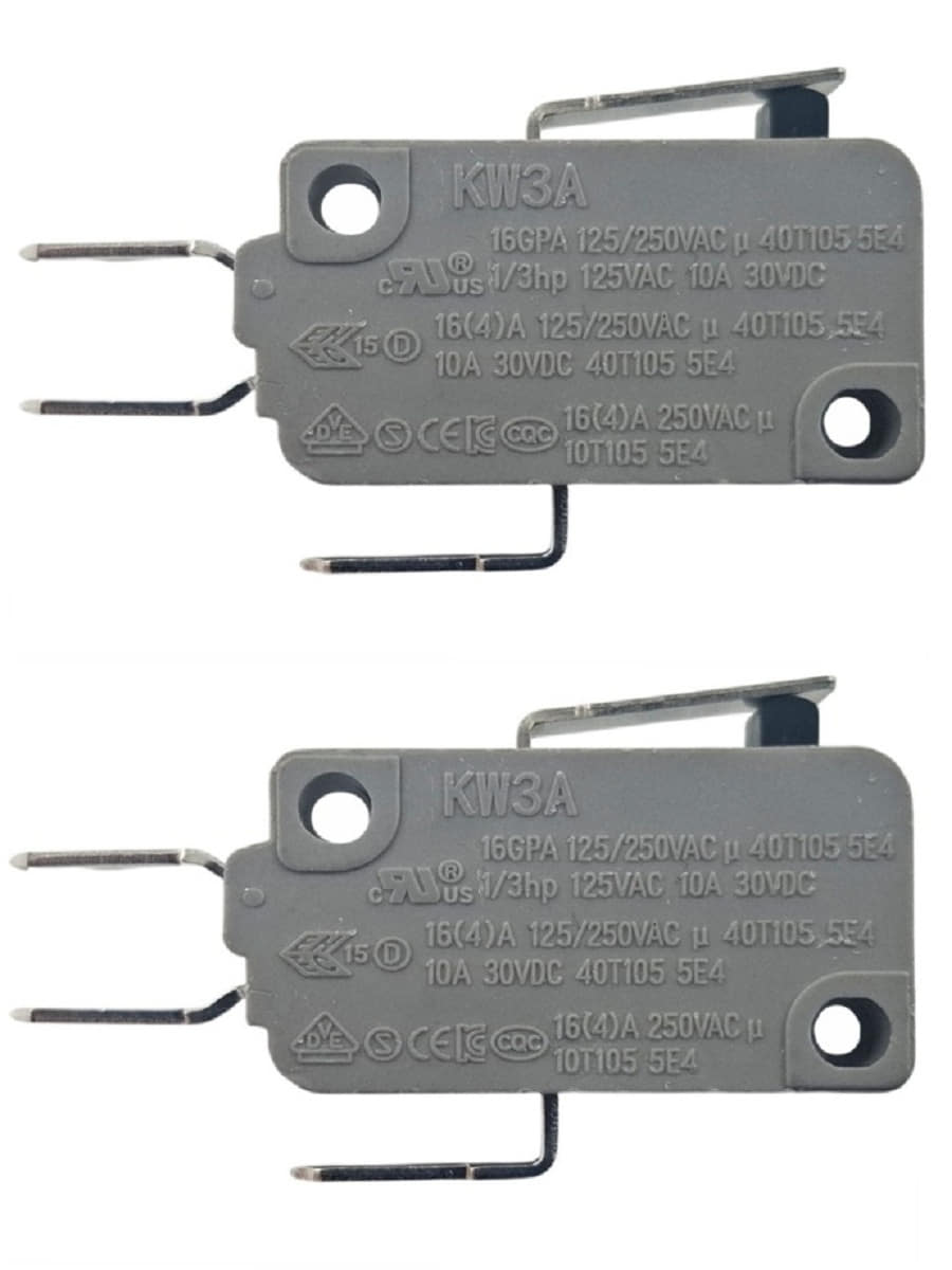 картинка Микропереключатель 2 шт. Dongnan KW3A-16Z1-A200 3-х контактный 16(4)A 250V с рычагом 14мм от магазина Интерком-НН