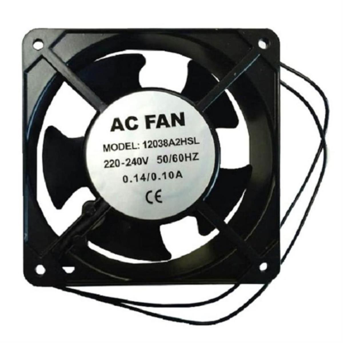 картинка Вентилятор 12038A2HSL (YZF12038) 120х120х38, 220-240V, 50/60Hz, 0.14/0.10А для холодильника  от магазина Интерком-НН