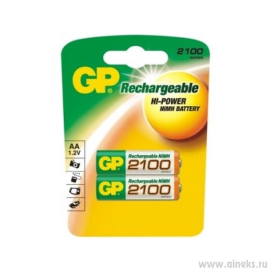 картинка Упаковка аккумуляторов 2шт GP 210AAHC-UC2 2100mAh от магазина Интерком-НН