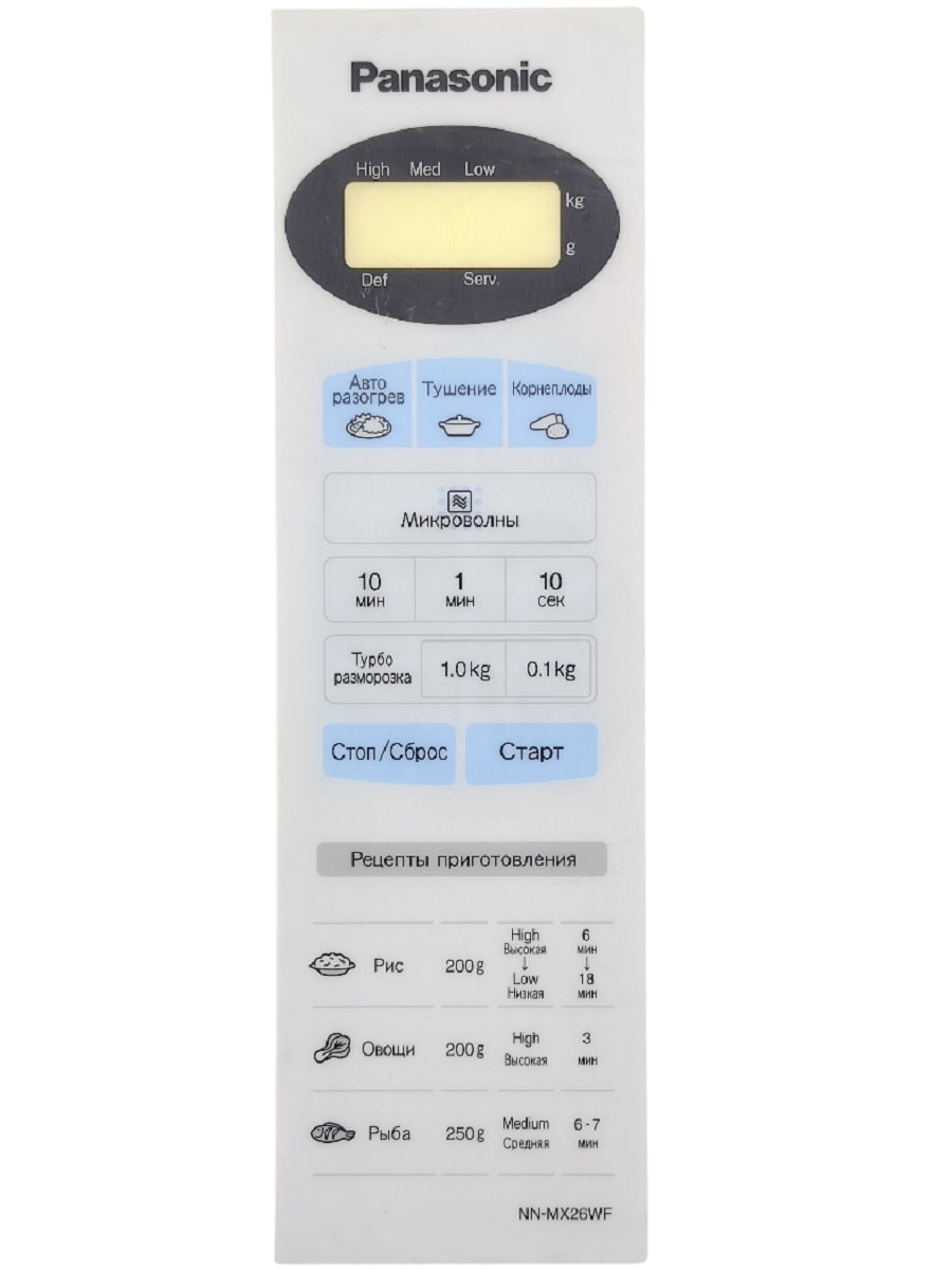 картинка Panasonic F630Y5U40HZP Сенсорная панель для СВЧ (микроволновой печи) NN-MX26WF от магазина Интерком-НН