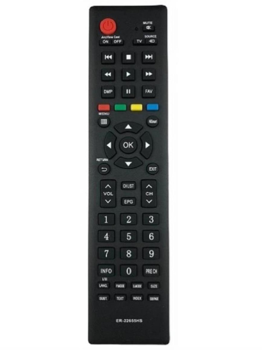 картинка Huayu ER-22655HS (20184) пульт дистанционного управления (ПДУ) для телевизора HISENSE от магазина Интерком-НН