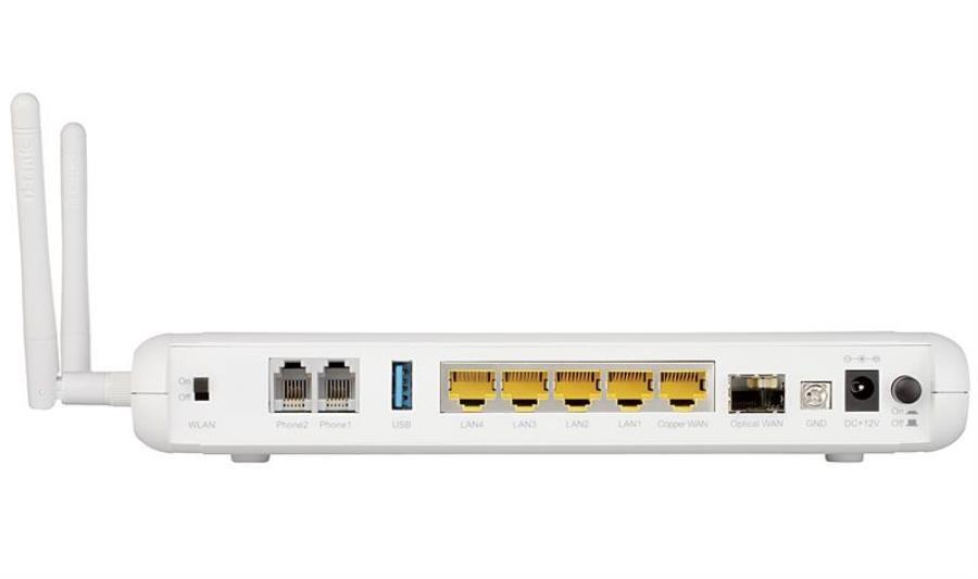 картинка DVG-N5402GF Маршрутизатор с 2 портами FXS, 1 портом WAN 10/100/1000Base-TX, 1 порт WAN 1000 Мбит/с ( от магазина Интерком-НН