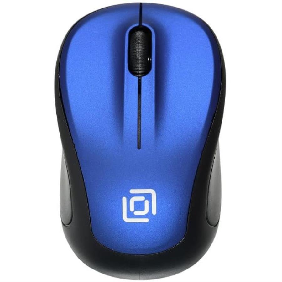 картинка Oklick 665MW Мышь беспроводная USB, чёрный/синий от магазина Интерком-НН