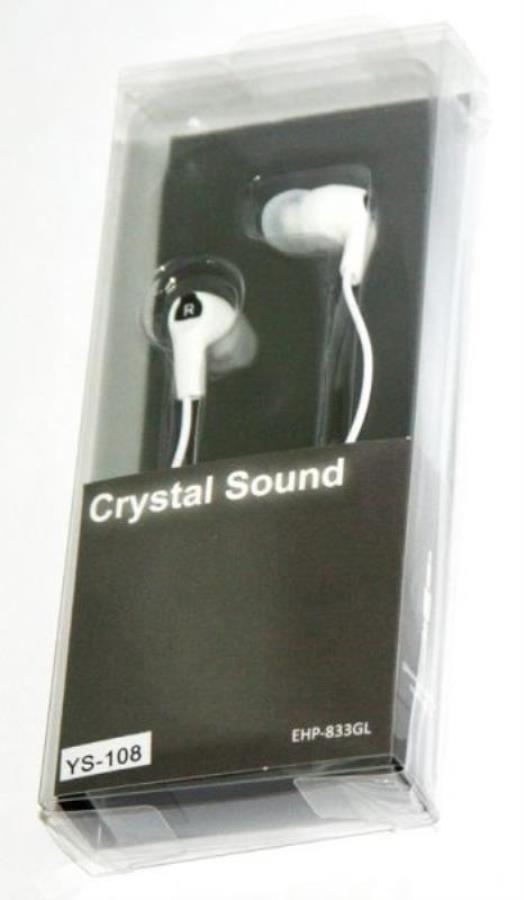 картинка Наушники MP3/MP4 Crystal Sound (стерео) белые YS-109-W от магазина Интерком-НН