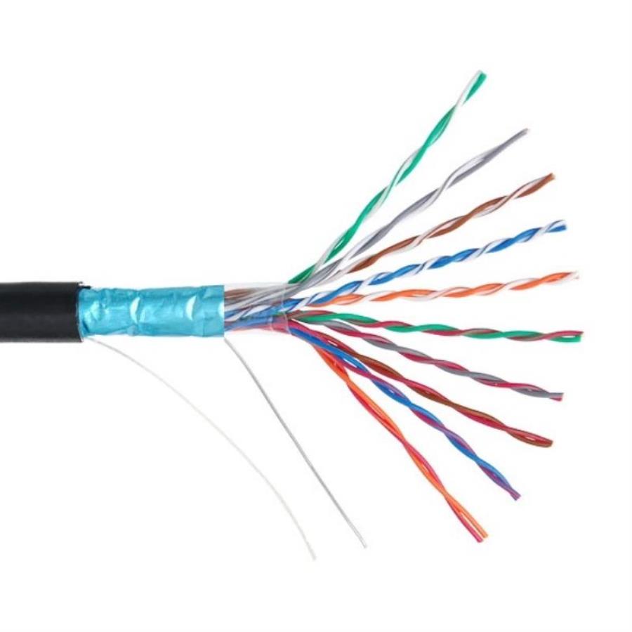 картинка Кабель FTP10x2 cat.3 0,40 мм, наружный, черный, витая пара экранированная (305м) FTP10-C3-SOLID-OUT от магазина Интерком-НН
