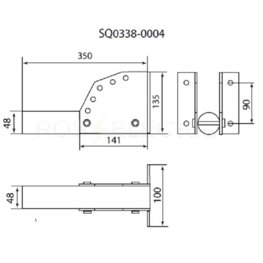картинка TDM КР-3 SQ0338-0004 Кронштейн для уличного светильника с креплением 50мм переменный угол, 6 позиций от магазина Интерком-НН