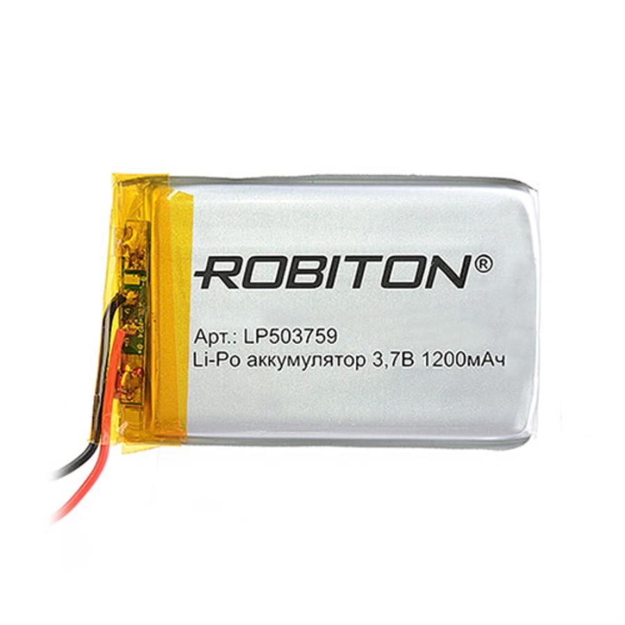 картинка Robiton LP503759 Аккумулятор Li-Po 3.7 В, 1200mAh от магазина Интерком-НН