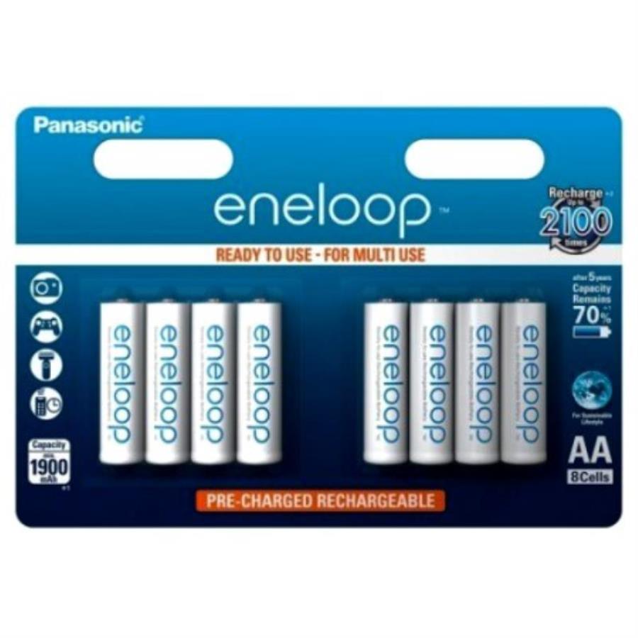 картинка Panasonic eneloop BK-3MCCE/8BE 8шт аккумуляторов 1900mAh AA BL8 от магазина Интерком-НН