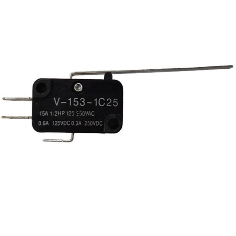 картинка Микропереключатель 3-х контактный V-153-1C25 250V 15A с рычагом 52мм для микроволновой печи (СВЧ) от магазина Интерком-НН