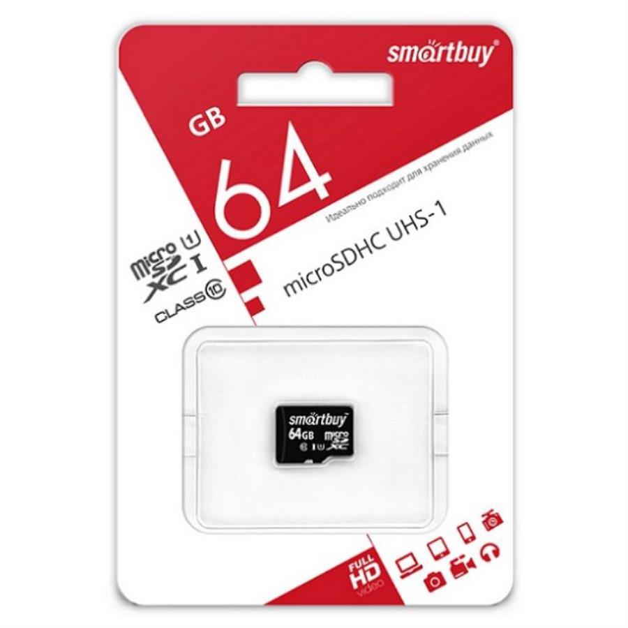 картинка Память Micro SD 64Gb SmartBuy class10 без адаптера (SB64GBSDCL10-00) от магазина Интерком-НН