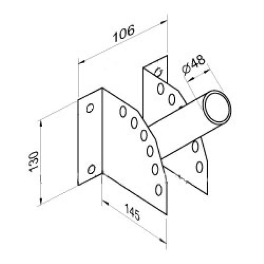 картинка TDM КР-3 SQ0338-0004 Кронштейн для уличного светильника с креплением 50мм переменный угол, 6 позиций от магазина Интерком-НН