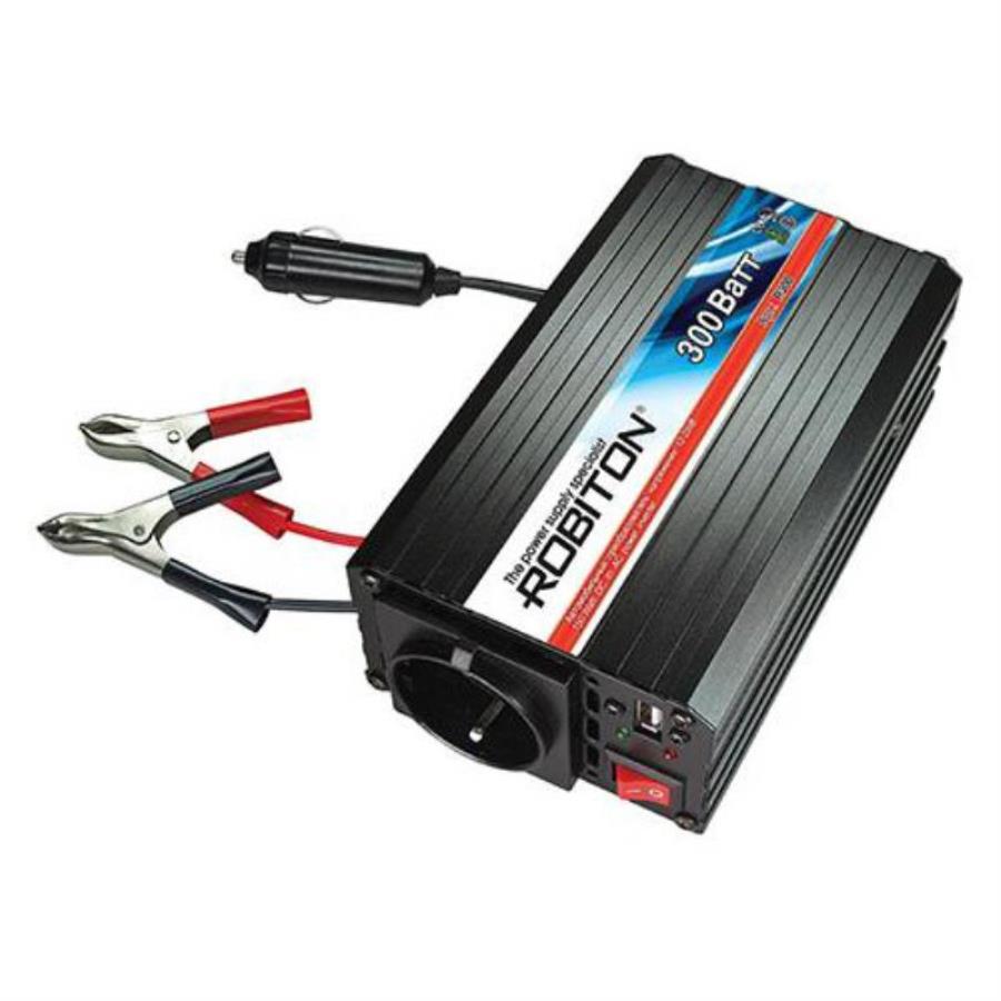 картинка Robiton R300 Автомобильный преобразователь напряжения 300Вт с USB выходом от магазина Интерком-НН