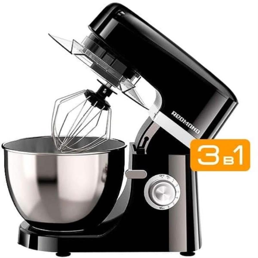 картинка Redmond RFM-5318 планетарный миксер, 1000Вт, 8 скоростей, объем чаши 4,5л, черный от магазина Интерком-НН