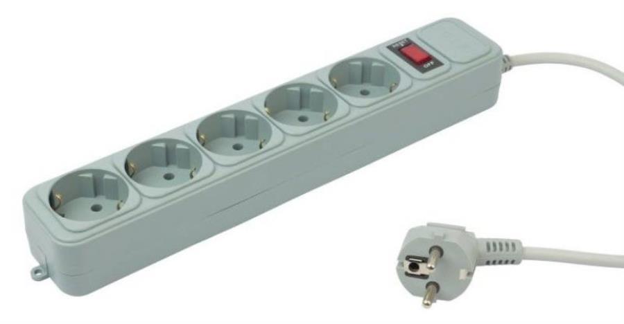 картинка Сетевой фильтр PC Pet 5 розеток 3,0 м серый (AP01006-3-GR) от магазина Интерком-НН