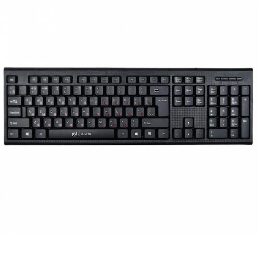 картинка OKLICK 120M клавиатура проводная компьютерная USB (черная) от магазина Интерком-НН