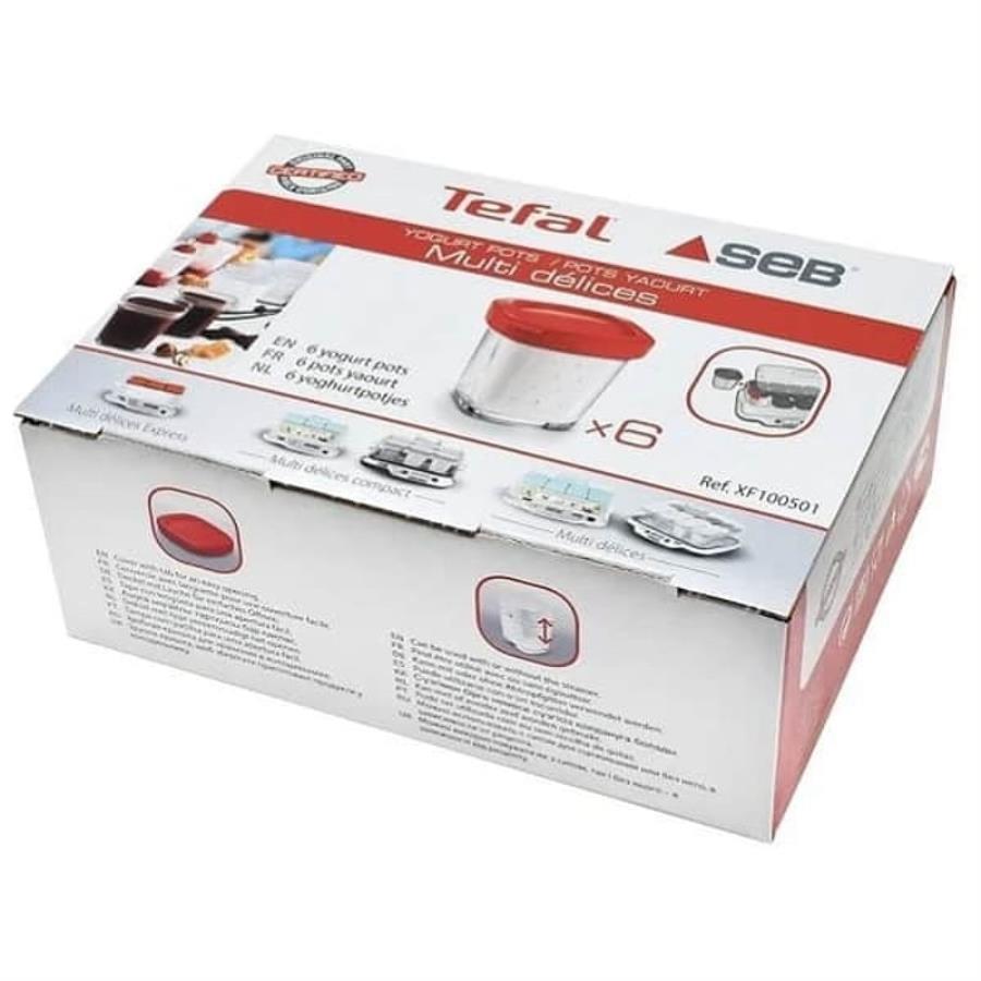 картинка Tefal XF100501 комплект баночек для йогуртницы (уп. 6шт) от магазина Интерком-НН