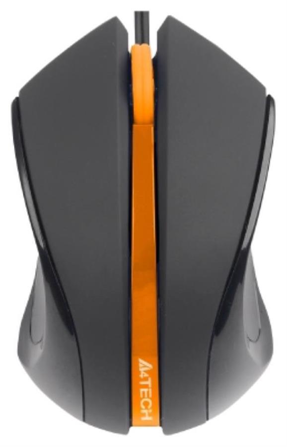 картинка Мышь A4 N-310-1, черный/оранжевый, технология V-tr от магазина Интерком-НН