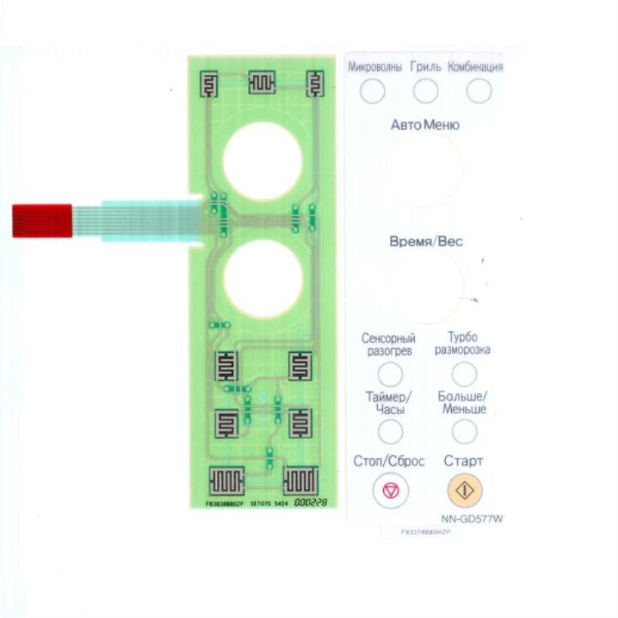 картинка Panasonic F630Y8B80HZP Сенсорная панель для СВЧ (микроволновой печи) NN-GD577W от магазина Интерком-НН