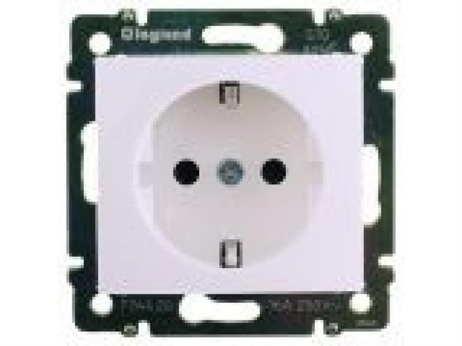 картинка 774420 Модуль розетки 2К+З, с винтовыми зажимами, 10/16А, белый, Valena Legrand от магазина Интерком-НН