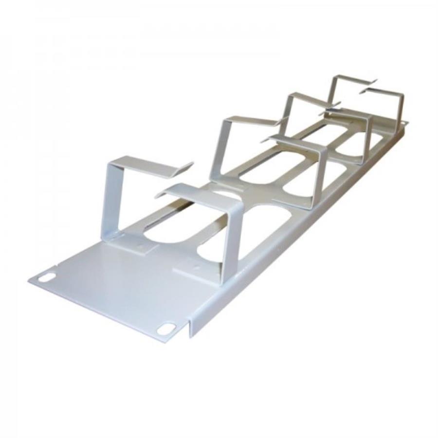 картинка Органайзер кабельный 19", 2U, металлический, 4 металл. кольца, серый "М" от магазина Интерком-НН