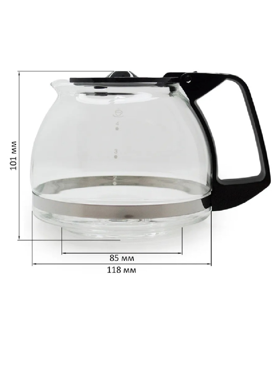 картинка Blackton BT-CM1111-KL Колба стеклянная в сборе с крышкой для кофеварки Blackton BT CM1111 от магазина Интерком-НН
