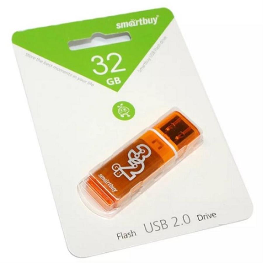 картинка Память USB 32Gb Smart Buy Glossy оранжевый (SB32GBGS-Or) от магазина Интерком-НН