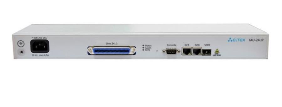 картинка Eltex TAU-24.IP Абонентский VoIP-шлюз TAU-24.IP: 24хFXS, 2хRJ45-10/100/1000, SIP/H.323, 1U, AC 220V от магазина Интерком-НН