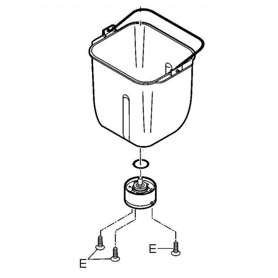 картинка Panasonic ADA12R1321(ADA12R132) форма хлебопечи в сборе с приводом для SD-250, 251, 253, 254, 255 от магазина Интерком-НН