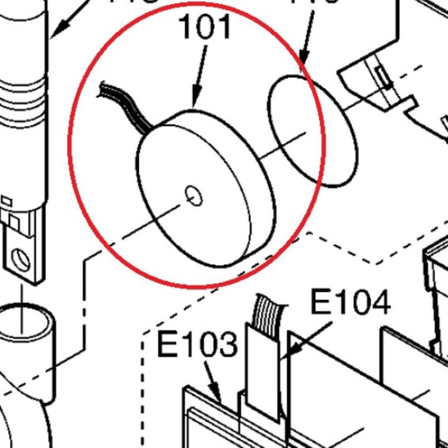 картинка Panasonic L0AD02A00012 Динамик для радиотелефона KX-TC1200 серии от магазина Интерком-НН