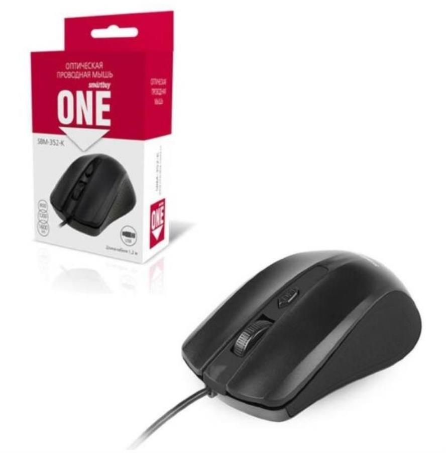 картинка SmartBuy SBM-352-K ONE Мышь проводная (черная) от магазина Интерком-НН