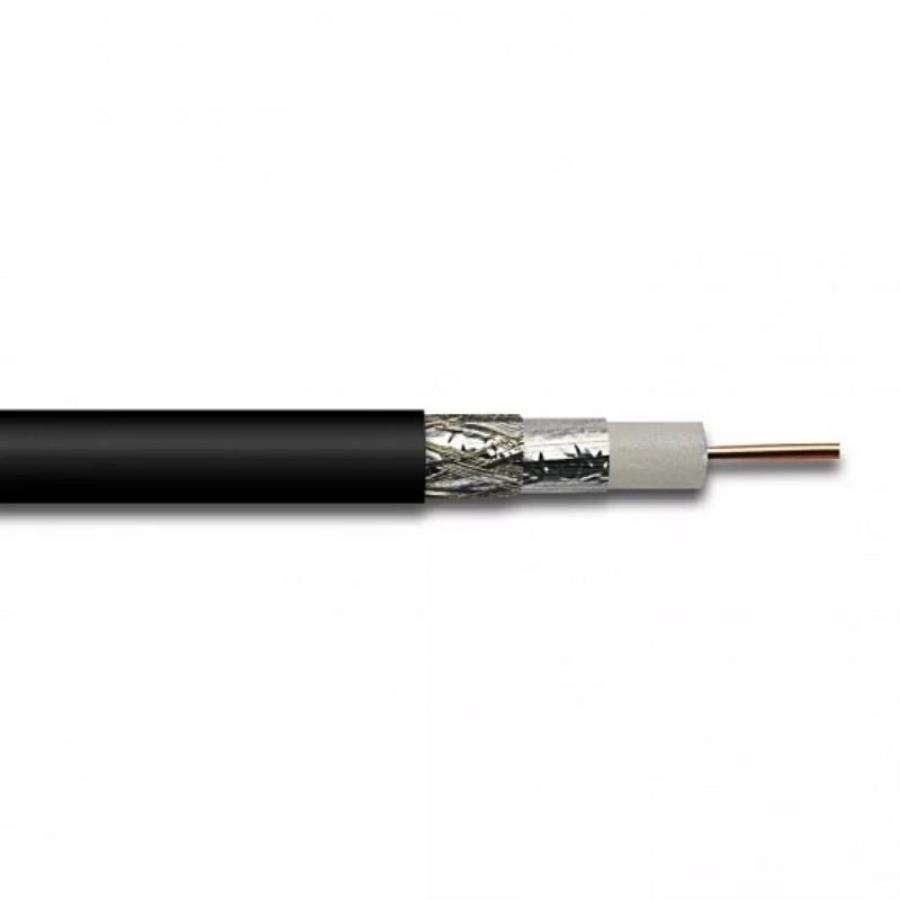 картинка Кабель коаксиальный RG-6U Netko, 75 Ом (CU, оплетка 32 нити AL), наружный, черный (100м) от магазина Интерком-НН