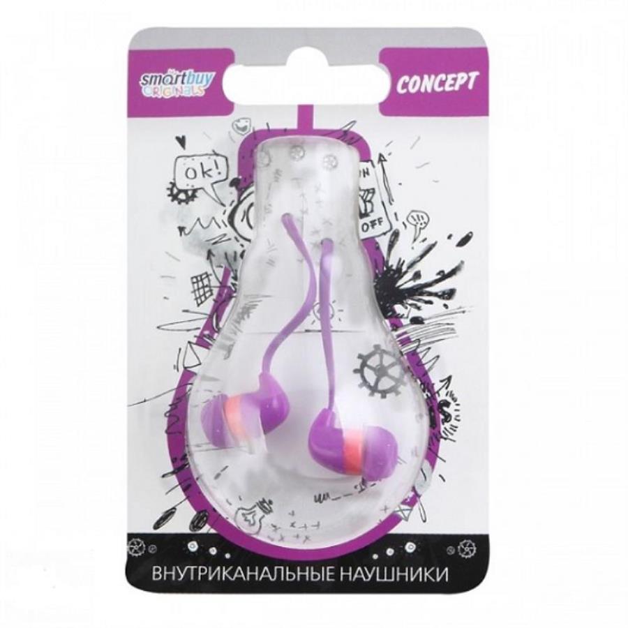 картинка Smartbuy CONCEPT SBE-350 Внутриканальные наушники, фиолетовые от магазина Интерком-НН