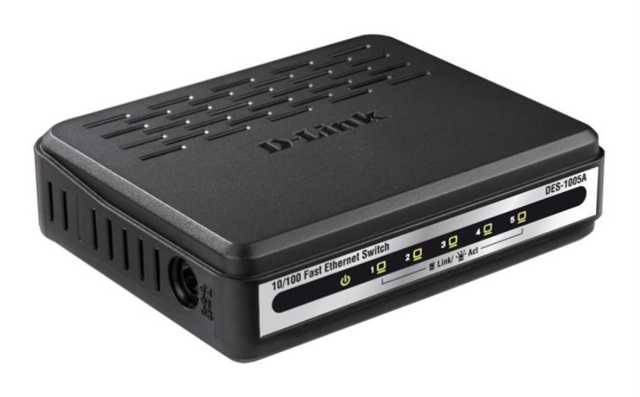 картинка D-Link DES-1005A-OEM Коммутатор оснащен 5 портами 10/100 Мбит/с полиэт. упаковка от магазина Интерком-НН
