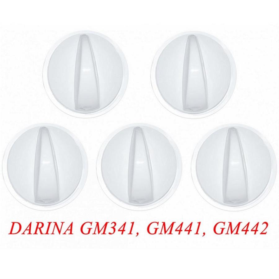 картинка Комплект ручек 01041602 для газовой плиты Дарина GM442 (белые) без газконтроля от магазина Интерком-НН