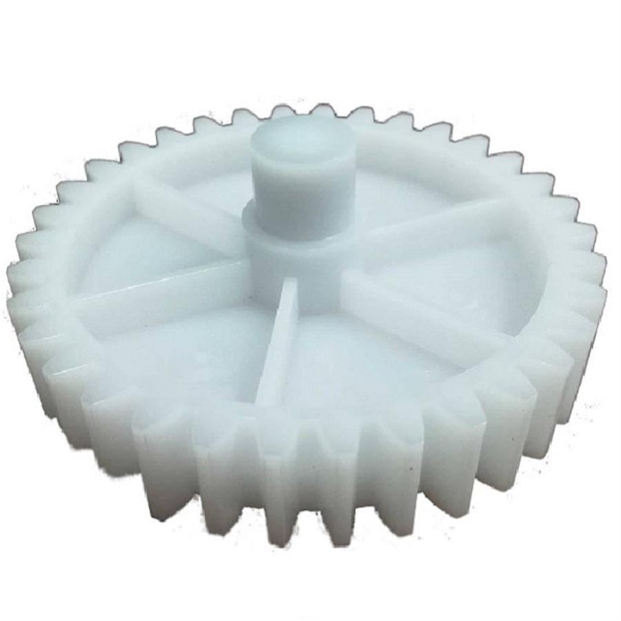 картинка Шестерня большая с валом (008398-CH) для мясорубки Polaris D=71мм, H=60/14мм, 34 прямых зубьев от магазина Интерком-НН