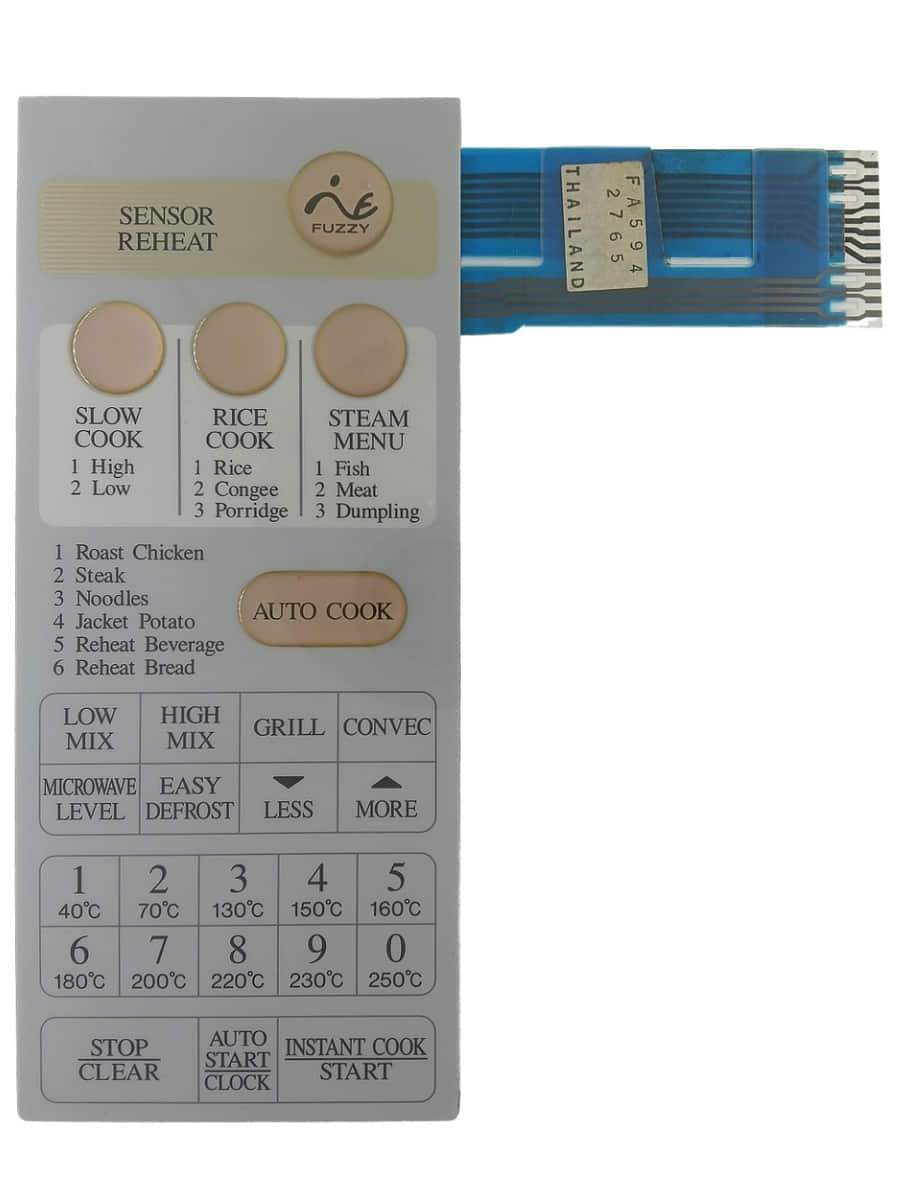 картинка Sharp FUNTKA594WRE0 сенсорная панель на русском для микроволновой печи R-7H55 серый от магазина Интерком-НН
