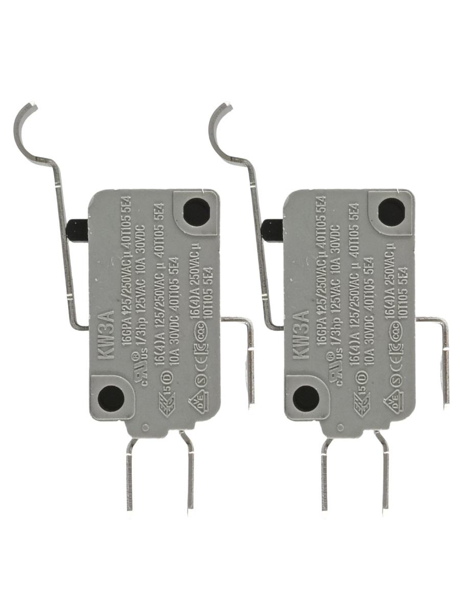 картинка Микропереключатель 2 шт.Dongnan KW3A-16Z6-A200 3-х контактный 16(4)A 250V с рычагом 27мм от магазина Интерком-НН