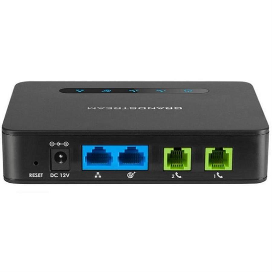 картинка Grandstream HT-812 Аналоговый телефонный адаптер, 2 SIP аккаунта, 2 FXS порта от магазина Интерком-НН