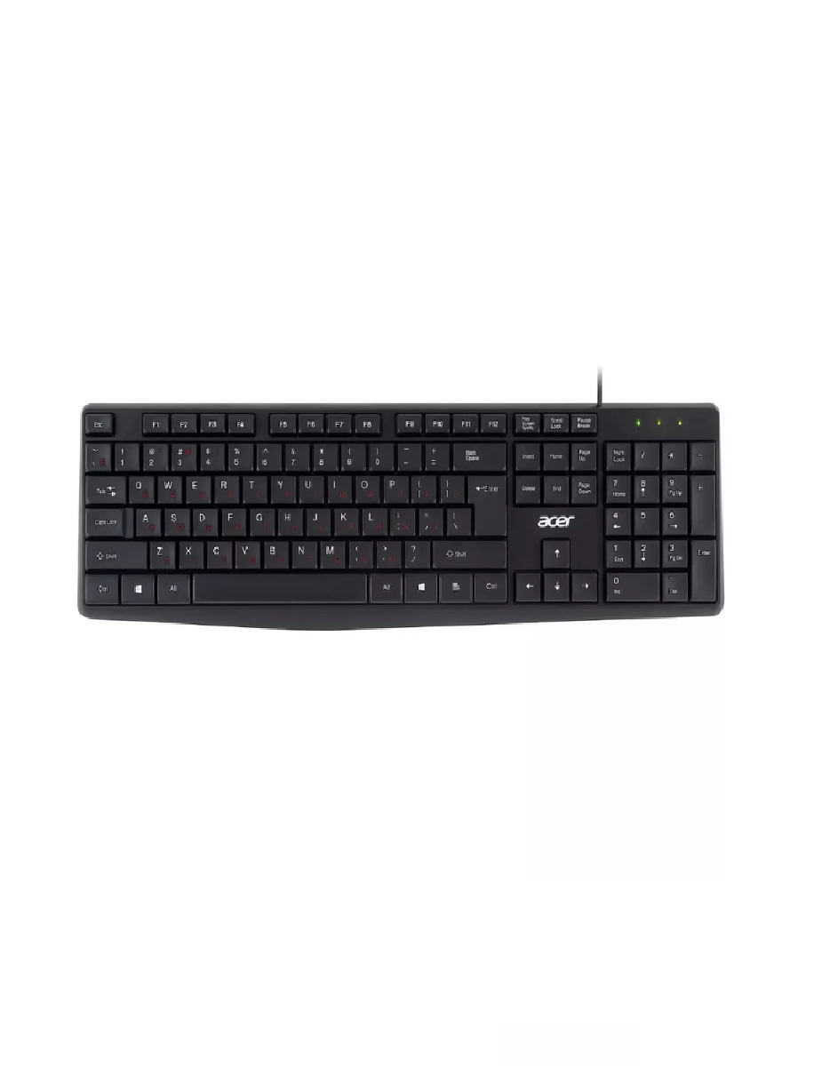 картинка Acer OKW121 клавиатура проводная компьютерная USB (черная) от магазина Интерком-НН