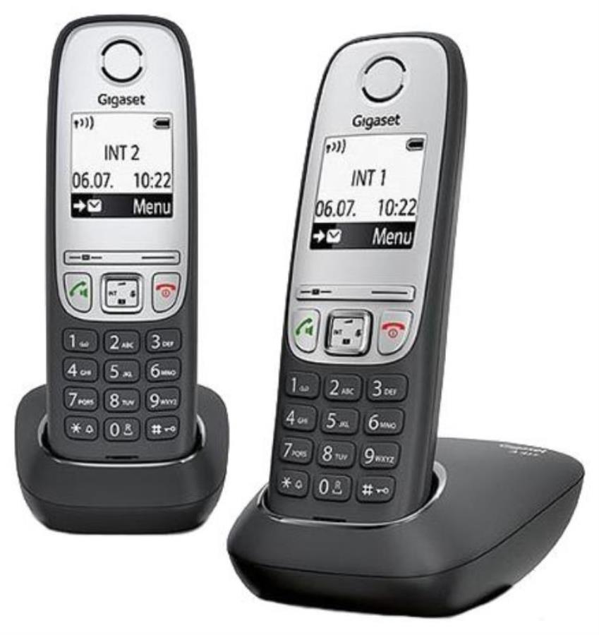 картинка Р/Телефон Dect Gigaset A415 DUO RUS черный (труб. в компл.:2шт) АОН от магазина Интерком-НН