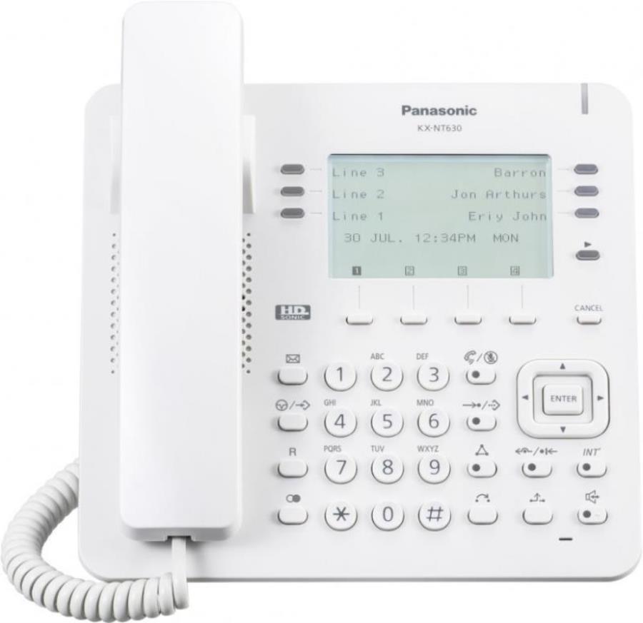картинка Телефон IP Panasonic KX-NT630RU белый от магазина Интерком-НН