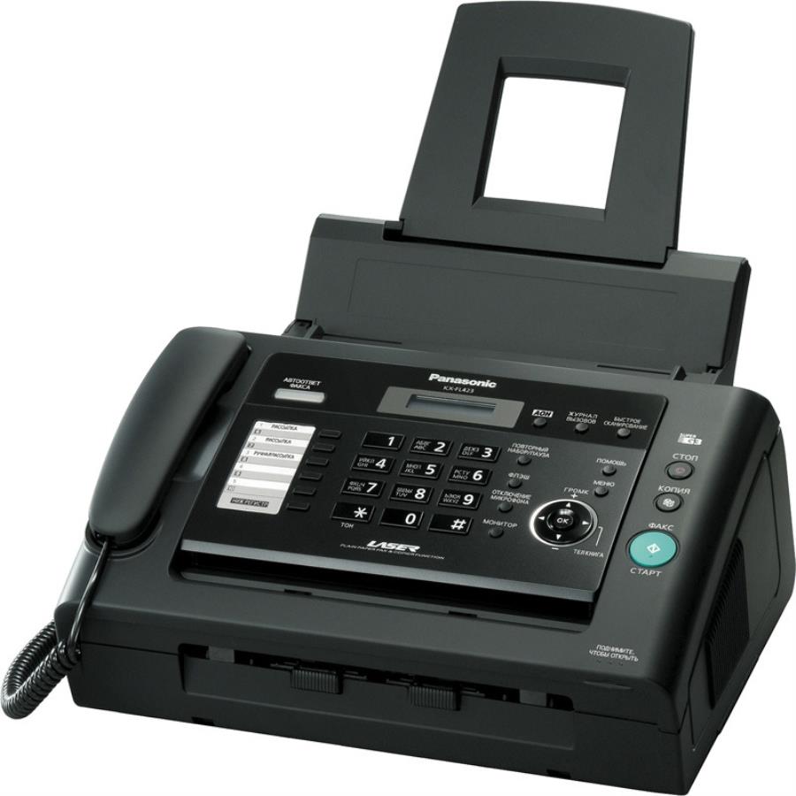 картинка Panasonic KX-FL423RUB Телефакс, цвет  (черный), лазерная печать от магазина Интерком-НН