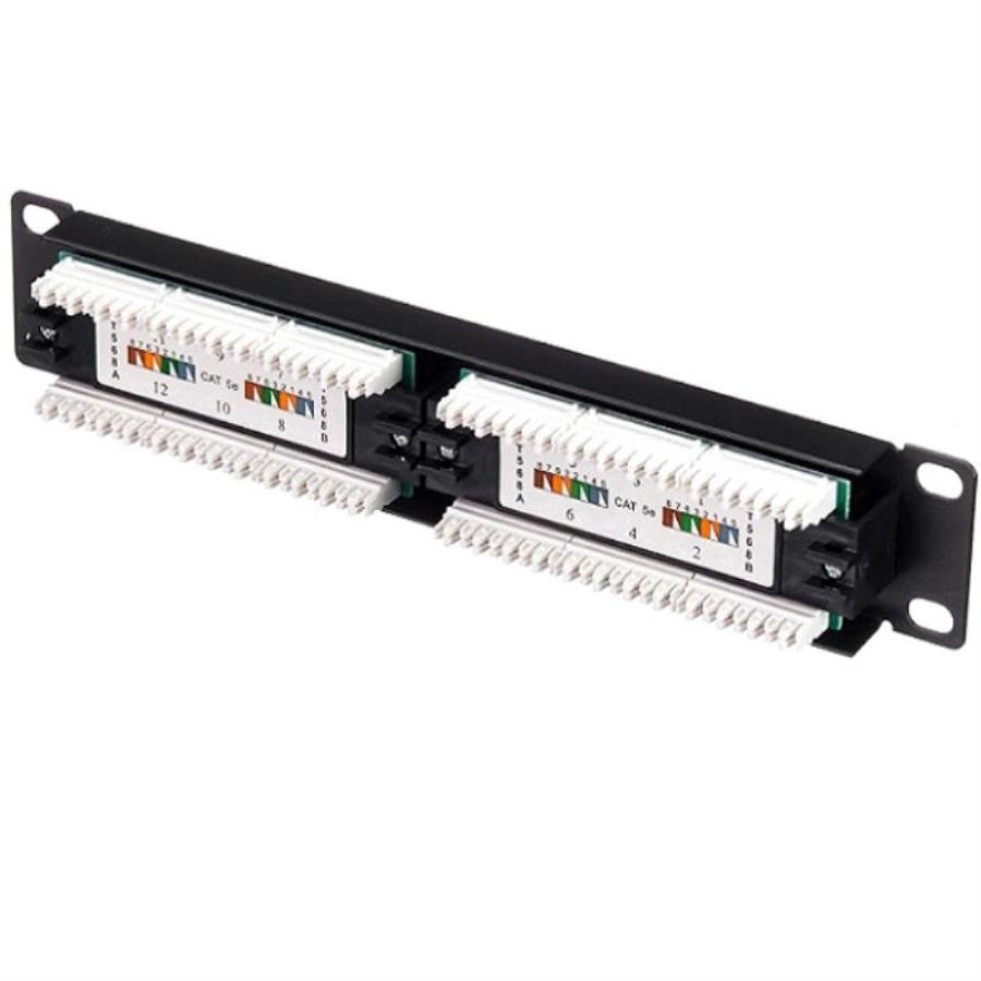 картинка Патч-панель UTP, 10", 12 портов RJ45, cat.5е, 1U, 110 Type, "L" от магазина Интерком-НН