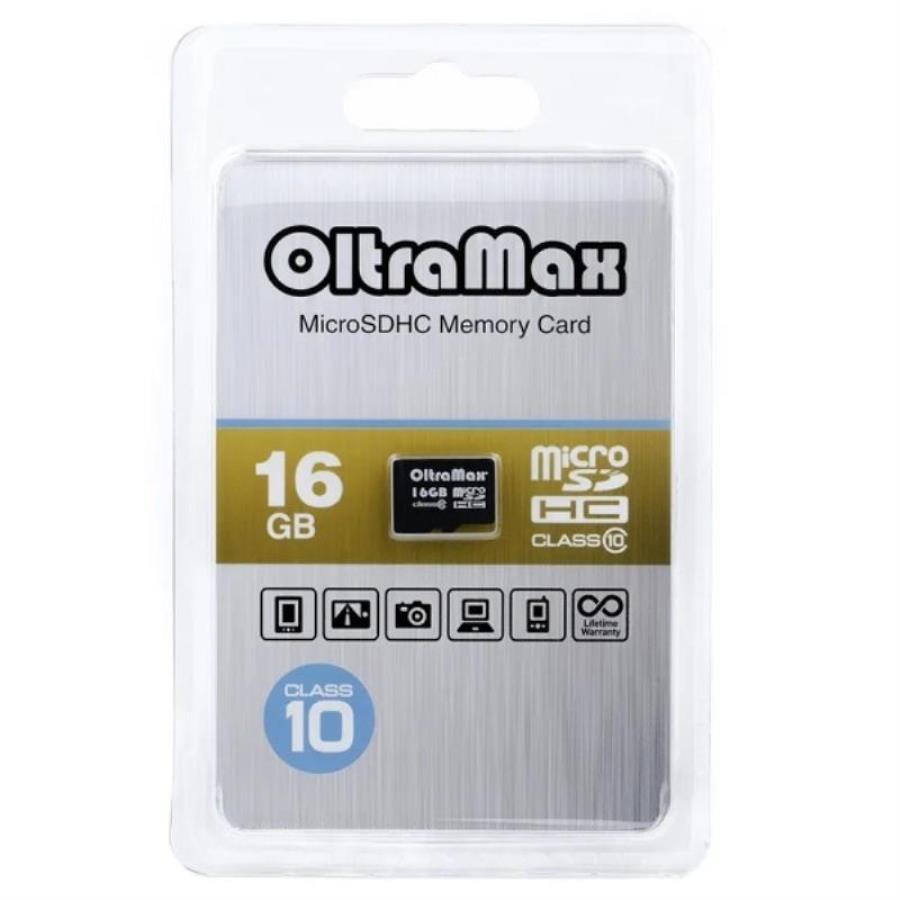 картинка Память microSDHC 16Gb OltraMax class10 без адаптера (OM0016GCSDHC10) от магазина Интерком-НН