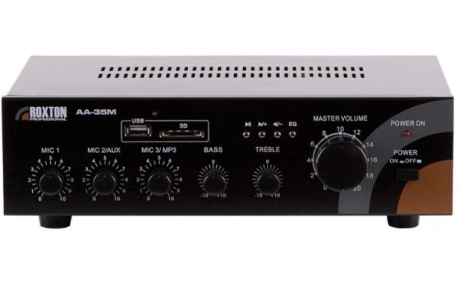 картинка Roxton АА-35M Трансляционный усилитель 35 Вт с USB проигрывателем от магазина Интерком-НН