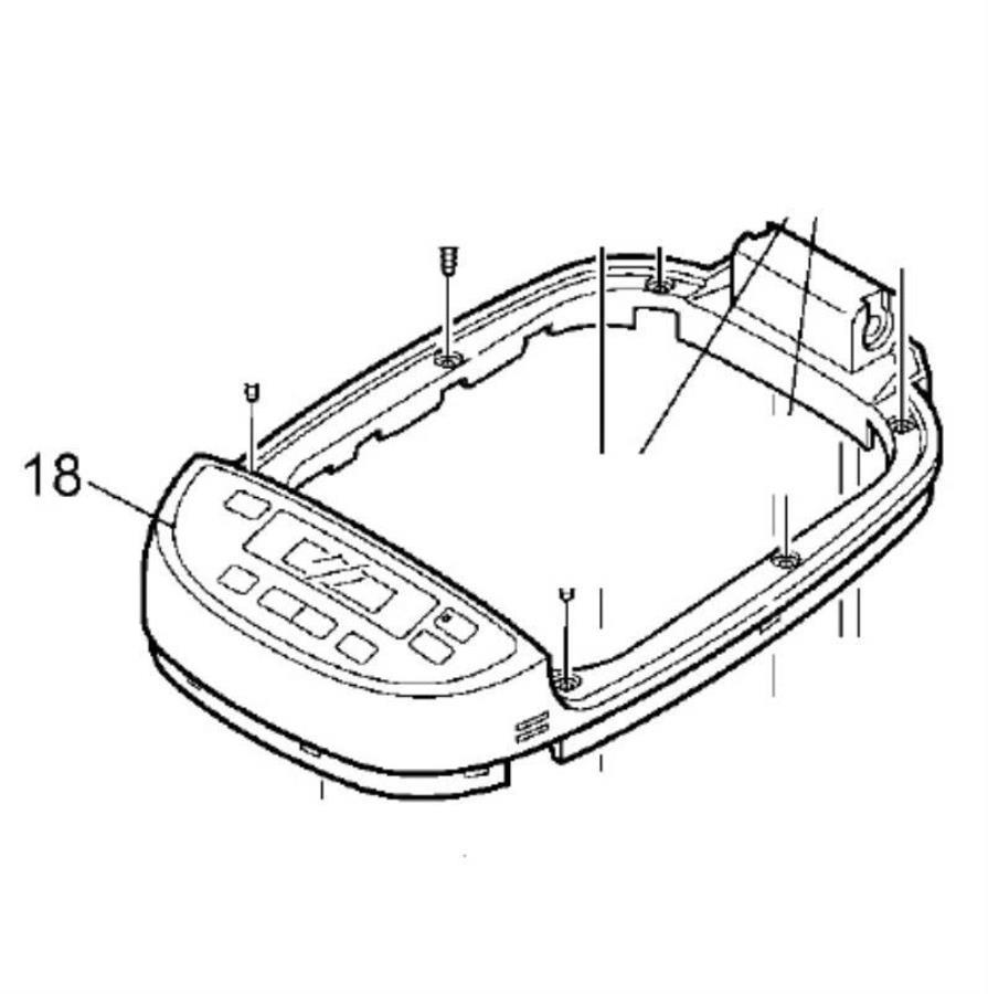 картинка Panasonic ADB96K165K1S (Upper frame) верхняя рама корпуса хлебопечи для SD-ZB2502BTS от магазина Интерком-НН