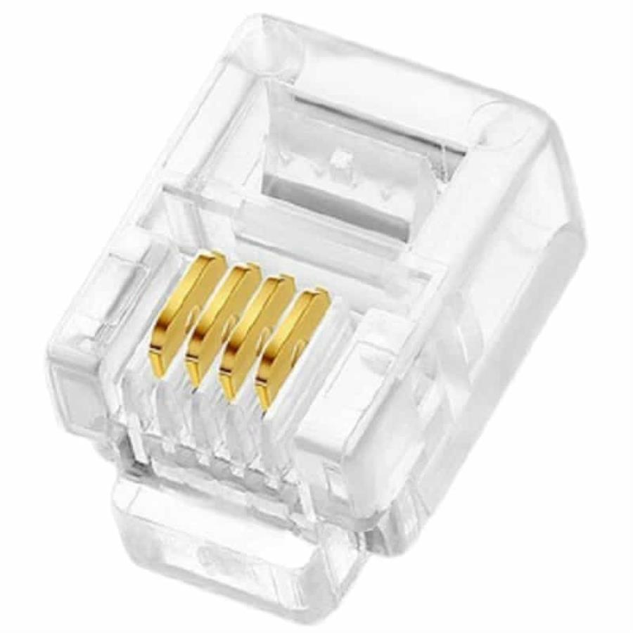 картинка Разъем RJ-11(RJ11) 6р4с для линейного подключения 4 контакта от магазина Интерком-НН