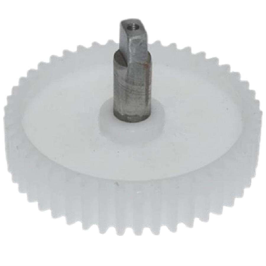 картинка Шестерня большая с валом под паз D=80/12мм, H=63мм, 38 прямых зубьев для мясорубки Дельта от магазина Интерком-НН